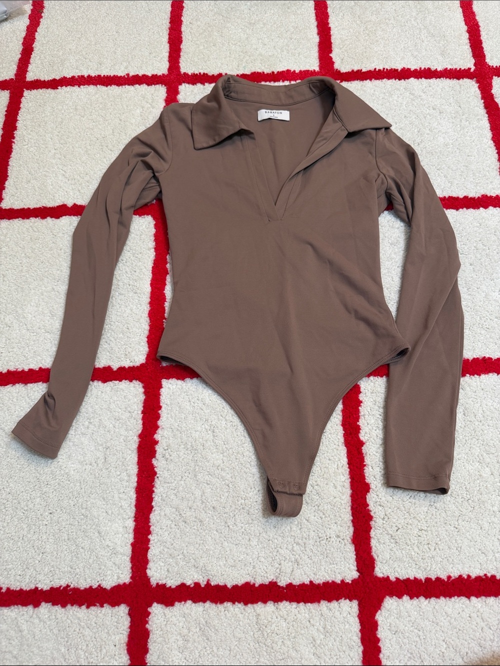 Aritzia Contour Polo Long Sleeve Bodysuit